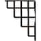 Ekena Millwork Diane Wrought Iron Bracket, (Single center brace), Antiqued Brass 1 1/2"W x 5 1/2"D x 8"H BKTM01X05X08SDIABS - alternate 2